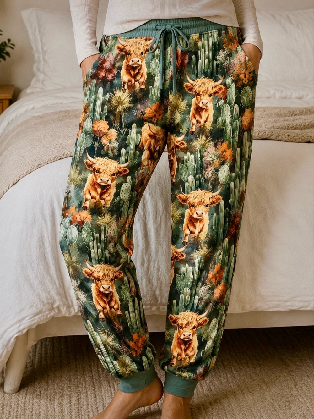 NWT Women’s Grace Brooke + co highland cow joggers